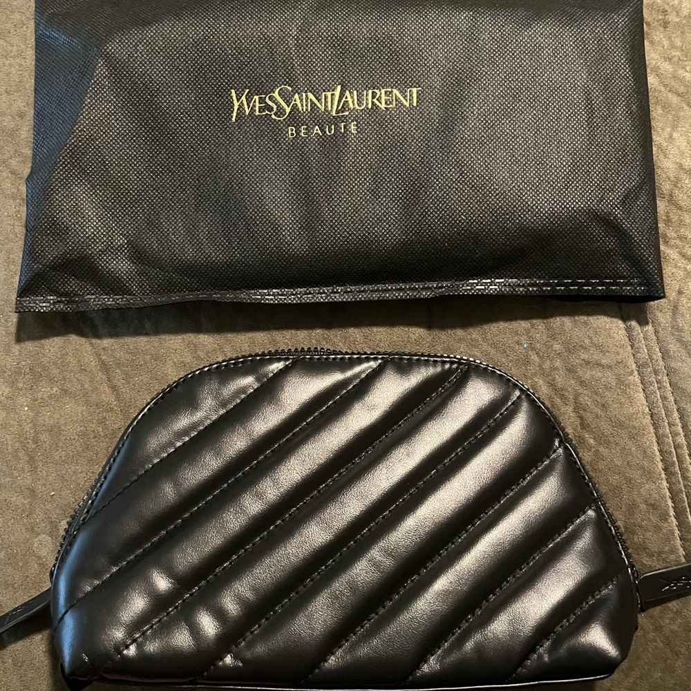 Yves Saint Laurent Black Quilted Pouch
